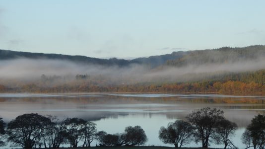 Autumn Mist over Loch Awe at Blarghour