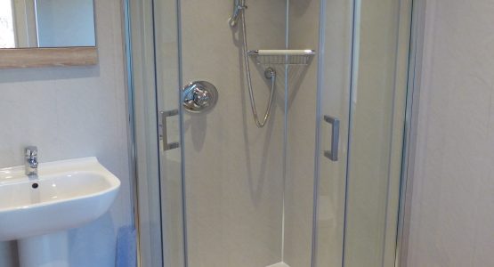 Barr-beithe Lower Shower Room Shower room in Barr-beithe Lower with wash basin, heated towel rail and wc
