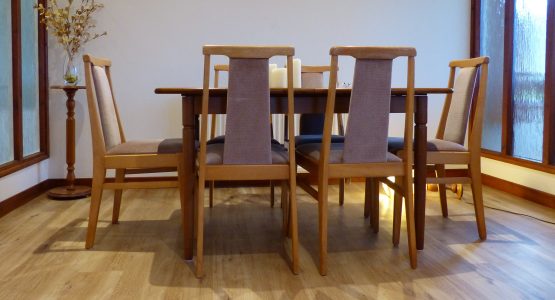 Barr-beithe Lower Dining Area dining table and candles