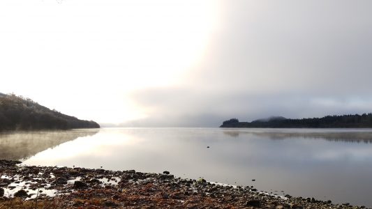 Mist rising from Loch Awe, Argyll